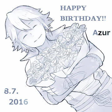 アズール誕生日お祝いと落書き集め