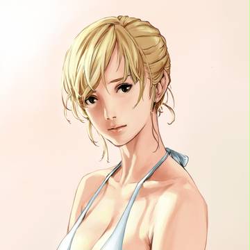 金髪水着