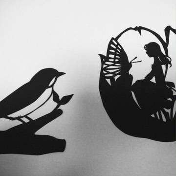 親指姫【切り絵】