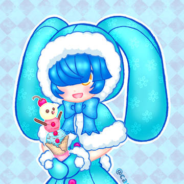 雪だるまアイスとアシディアちゃん