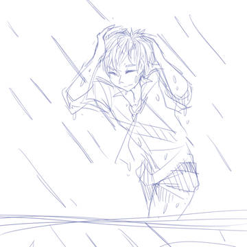 [中国語注意]雨の中