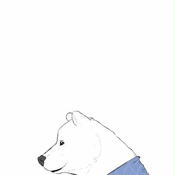 シロクマとコーヒーの壁紙(白熊咖啡厅壁纸)