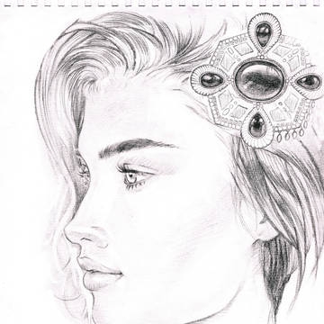 Sketch female portrait