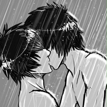 雨の中で・・・