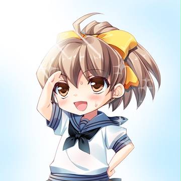 チビキャラ制服娘