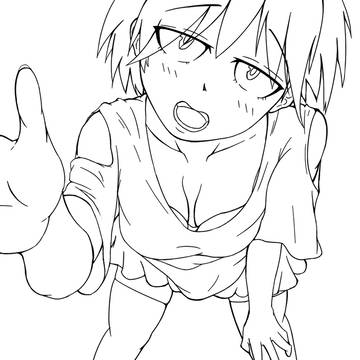 前かがみ