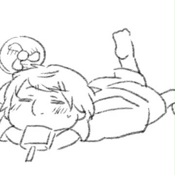 あついのでだらだらするろっさま