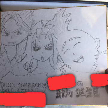 誕プレ用の色紙（ジョジョ5部）