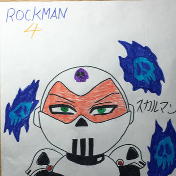 ロックマン4のスカルマンを描いてみた