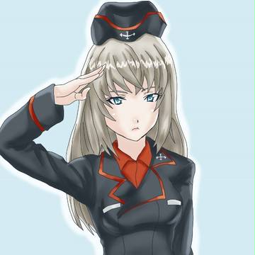 エリカ様、敬礼！