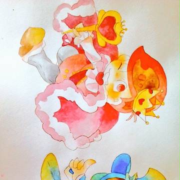 水彩松詰めた