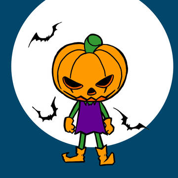 ハロウィンのかぼちゃの子