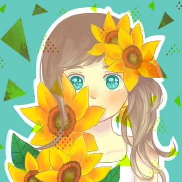 ひまわりと彼女