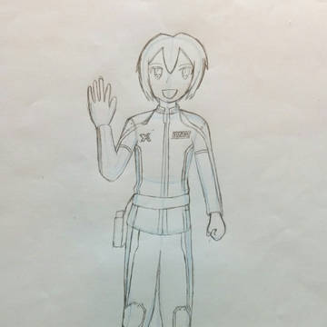 【ハルカ着せ替え計画】アマノ・ハルカ Xio隊員服ver(ラフ)