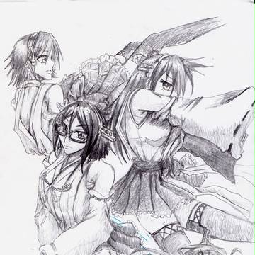 金剛型四姉妹でジョジョ63巻表紙描いてみた