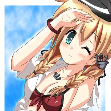 三つ編み＆水着なプリンツ