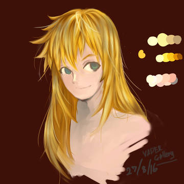 Study  hair painting