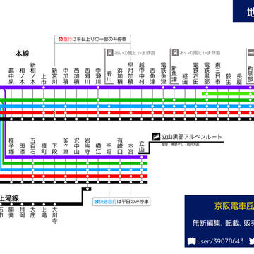 京阪電車風「富山地方鉄道路線図」