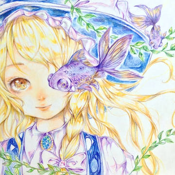魔理沙と出目金