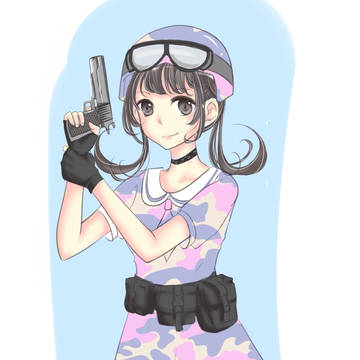 54手枪军装少女