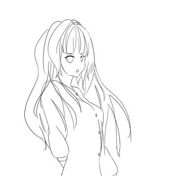線画　秋服