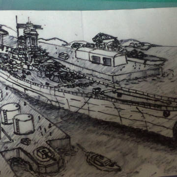 戦艦大和 入渠中
