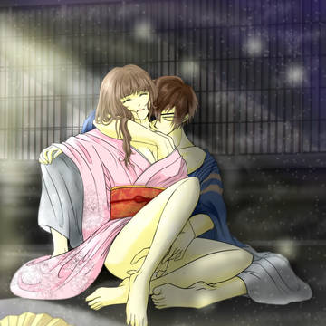 【挿絵】月明かりに照らされて。