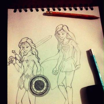 super girl and wonder woman