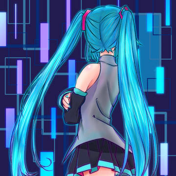 ミクさん 後ろ姿