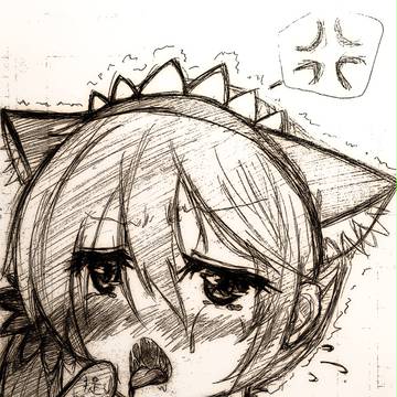 描け勝負で負けたので、お題「猫耳メイド曙さんと提督のアイス棒」