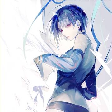 青の女性