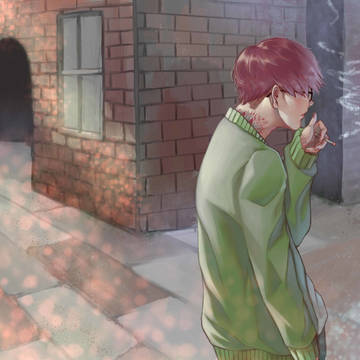 喫煙中