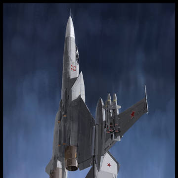 ガル翼戦闘機の絵