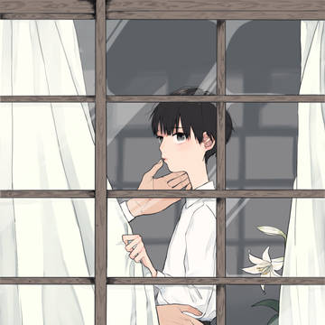 窓と少年と