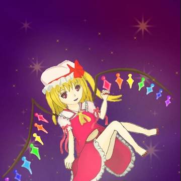 夜空に浮かぶフランちゃん