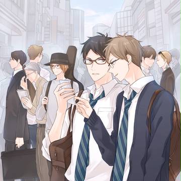 【眼鏡恋愛図鑑】アンソロ表紙イラスト