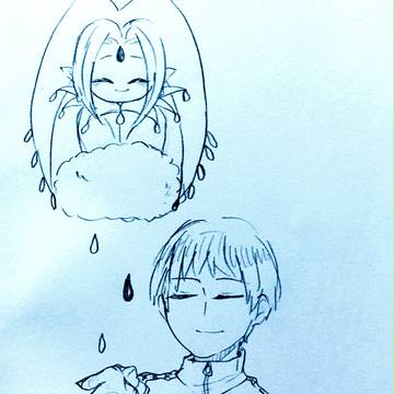 柳とレイン