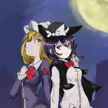 夜と月と二人
