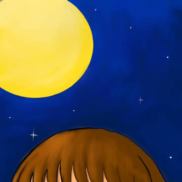満月の夜空