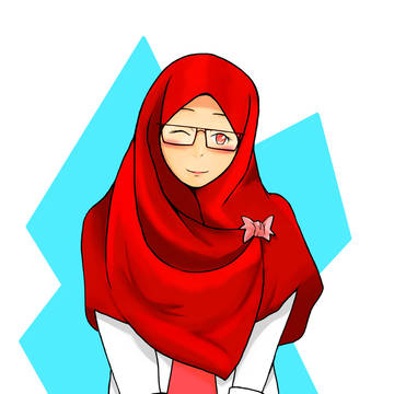 Red Hijab Girl Riding Hood