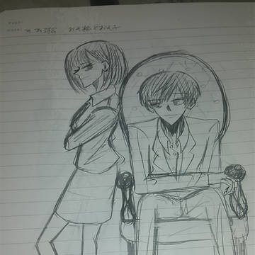 【自分絵】落書き女子松さん×マフィア松