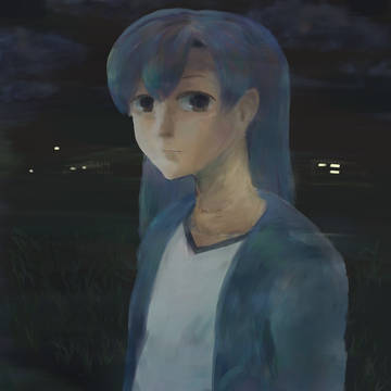 夜半の田園