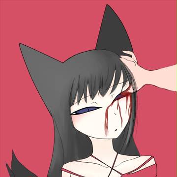 眼孔に指を入れると血が出る。