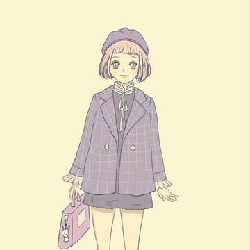 穿格子外套的女孩