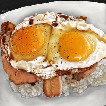 焼豚玉子飯(模写)