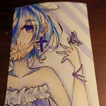 麥克筆手繪 藍色調#