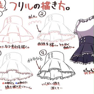 自己流フリルの描き方
