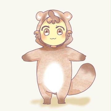 ばたばたするたぬ