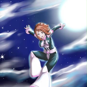 夜空にお茶子