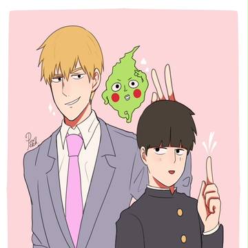 Reigen and Shigeo with Ekubo <3